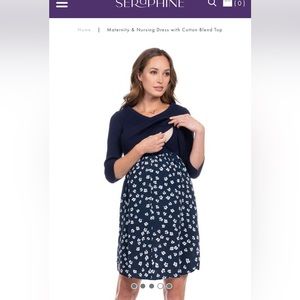 Navy maternity/nursing dress. So casual and cute